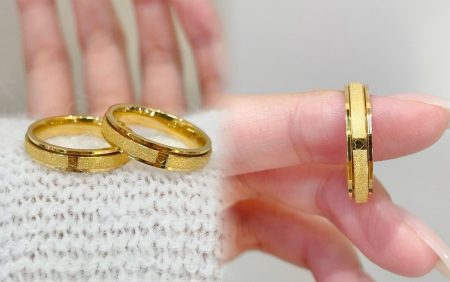 鏡面金轉動戒指
