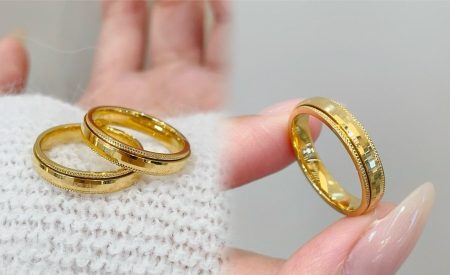 鏡面金轉動戒指