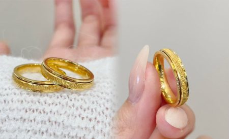 鏡面金轉動戒指