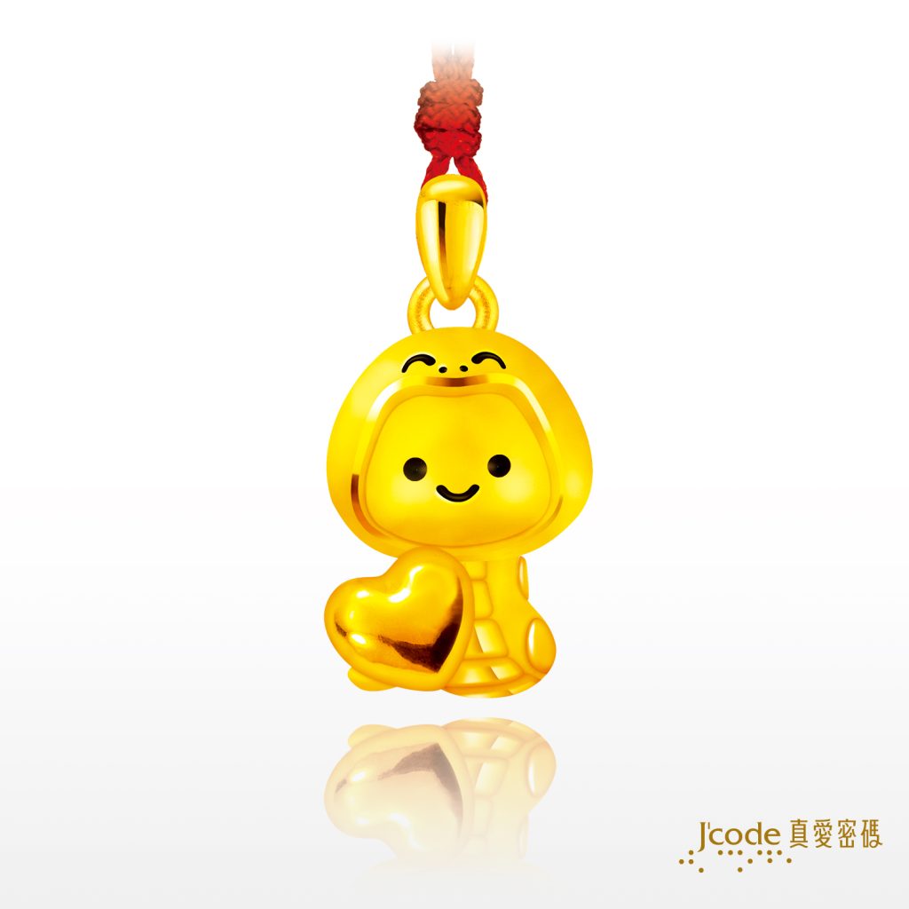 可愛蛇寶貝(硬金)墜子